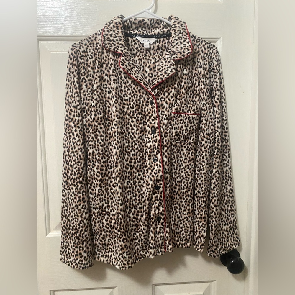 Nicole Miller Leopard Print Pajama Set
